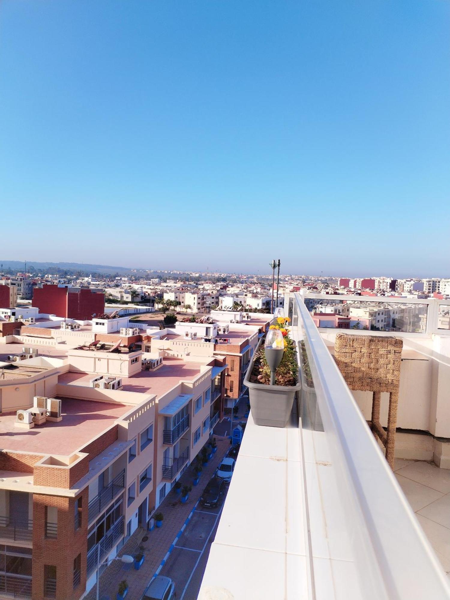 Large Sea View Studio Apartment Agadir Bagian luar foto