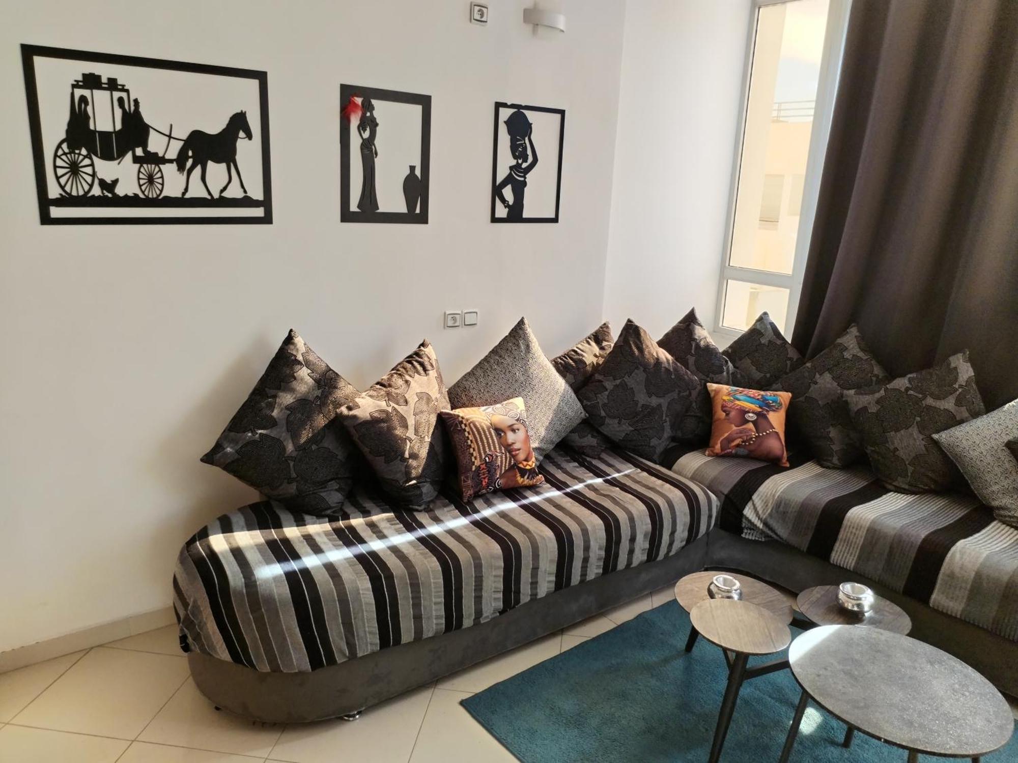 Large Sea View Studio Apartment Agadir Bagian luar foto